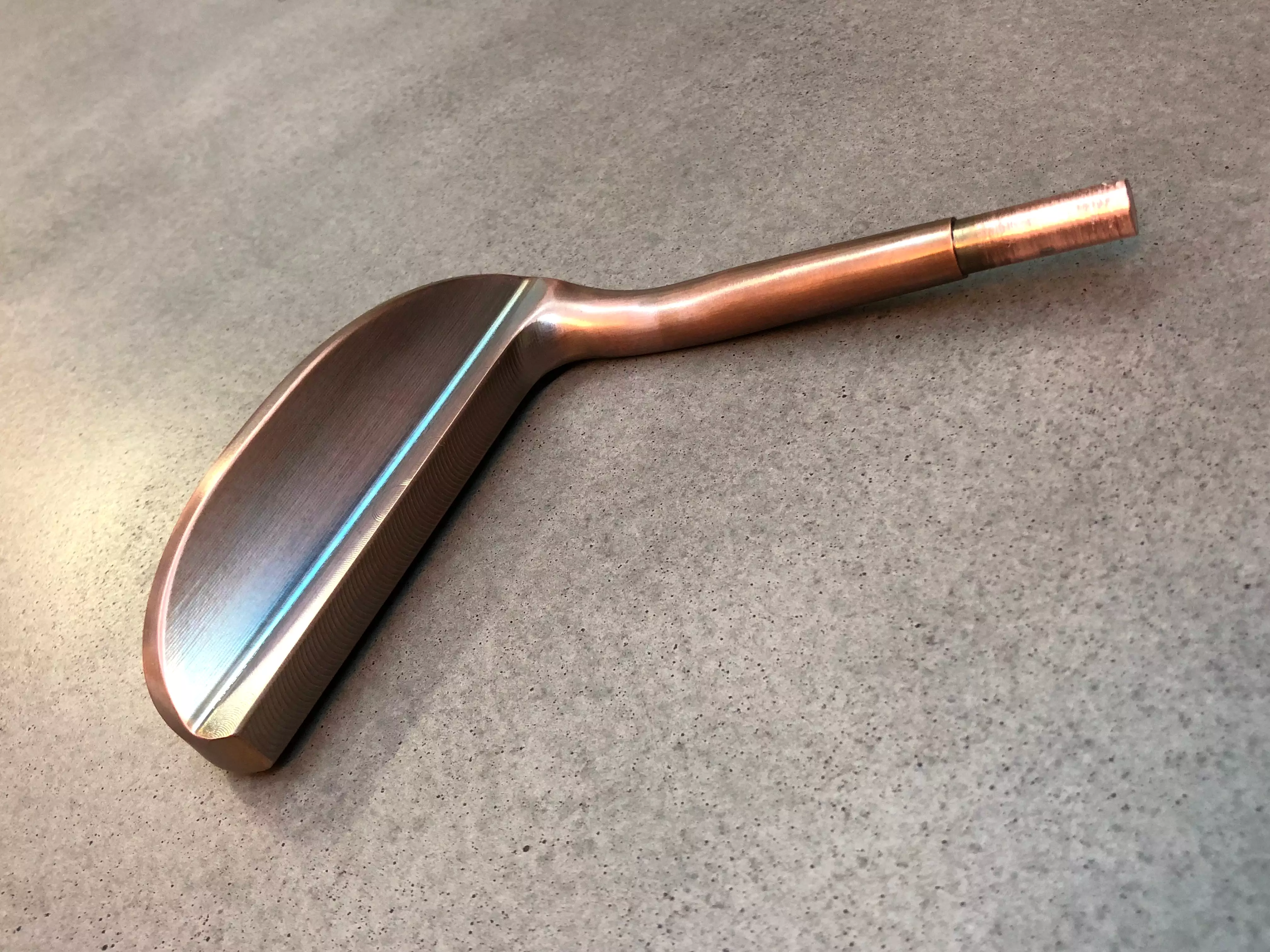 Yamada Golf Razor Burnt Copper Handmade Putter Head Only